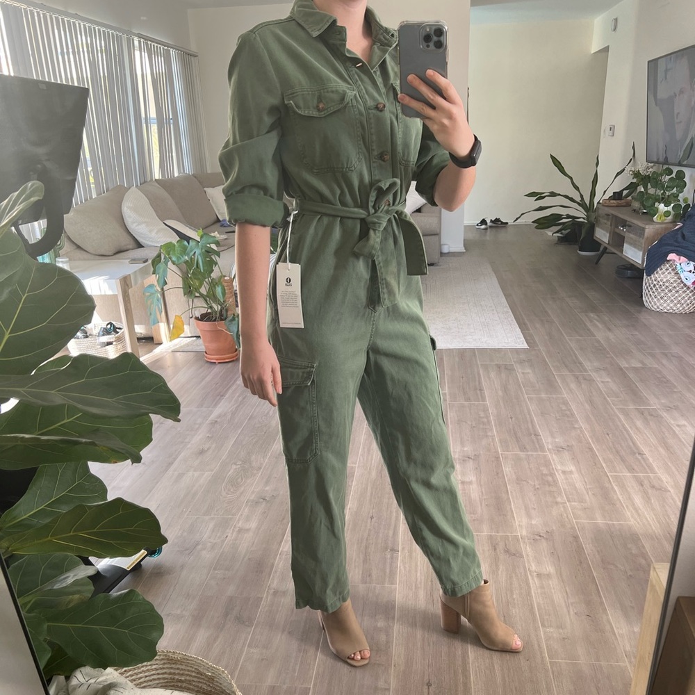 NWT Boyish Troy Green Coveralls Jumpsuit